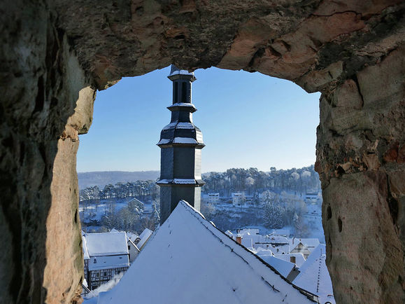 Über den Dächern von Naumburg im Winter (Foto:Karl-Franz Thiede)